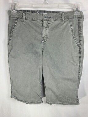 Sonoma Goods for Life Grey Cotton Blend Bermuda Shorts Size 8 Has Pockets